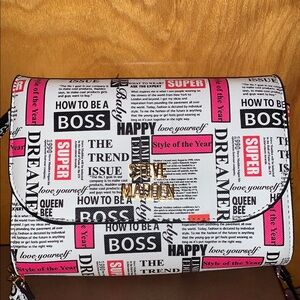 Steve Madden White and Pink Printed adjustable crossbody bag - brand new no tag